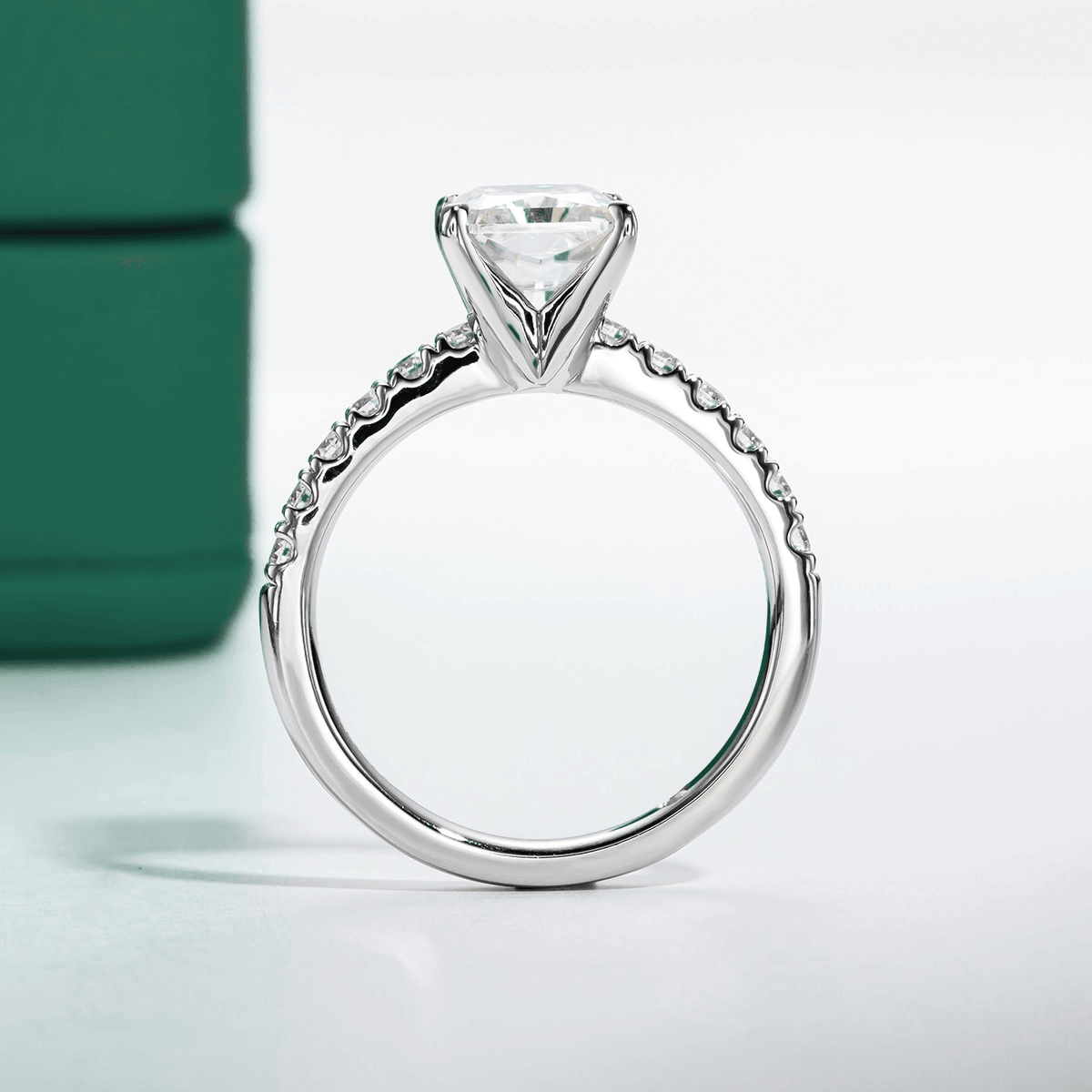 Anel Promise Radiante Moissanite - Yuna Joias