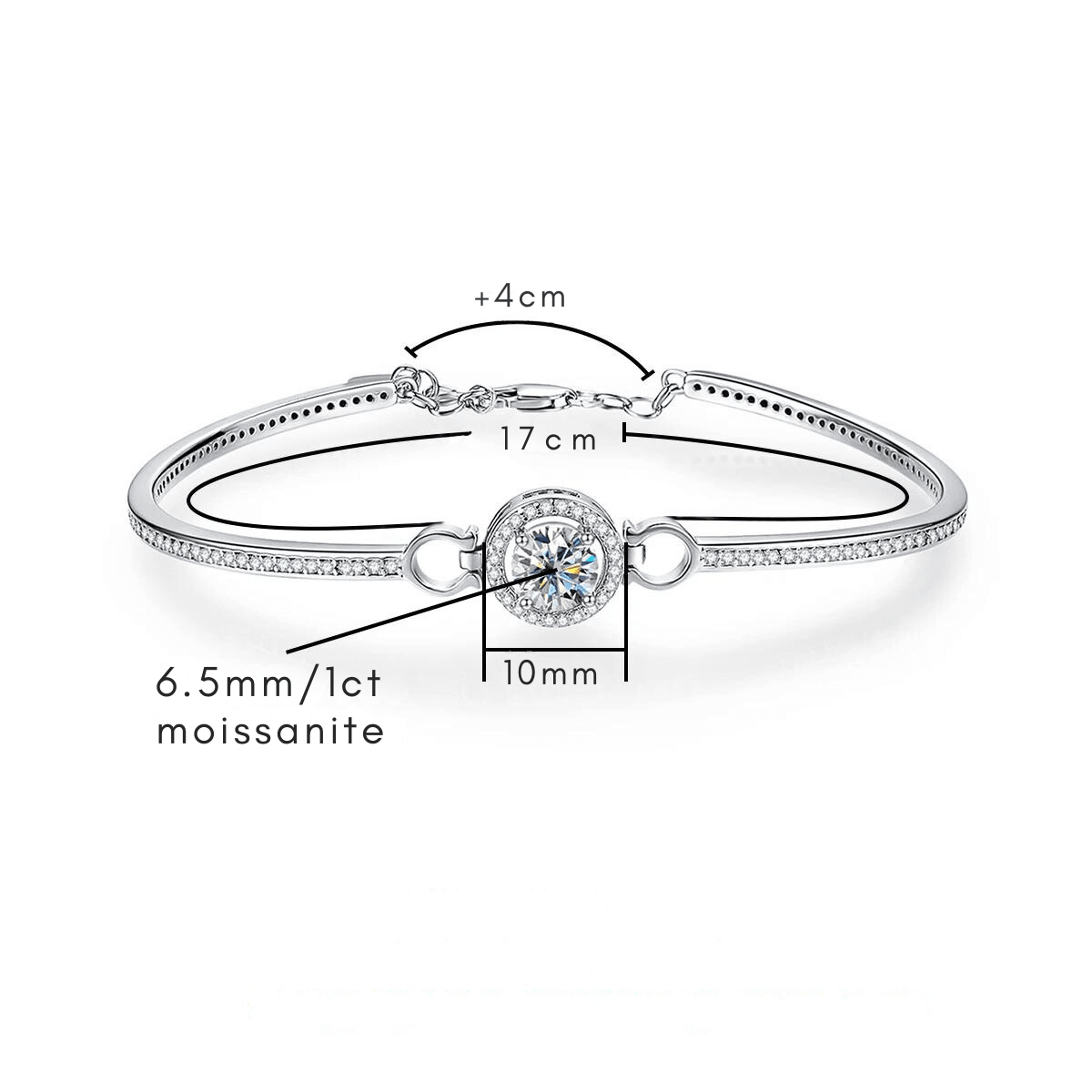 Bracelete Clasique Moissanite - Yuna Joias