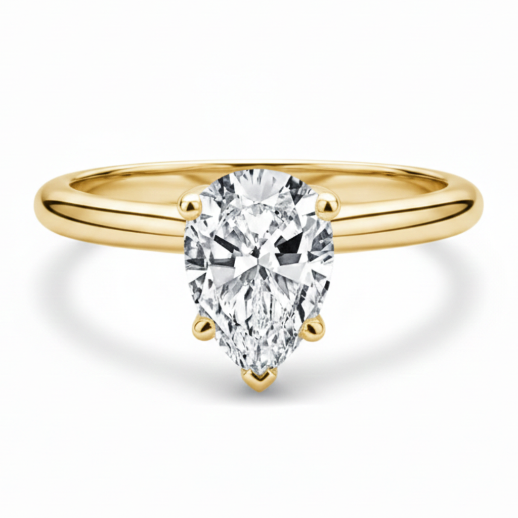 Solitário em prata .925 e 2 CT moissanite