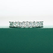 Anel Solitário em Prata 925 com Moissanites - Yuna Joias