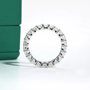 Anel Solitário em Prata 925 com Moissanites - Yuna Joias