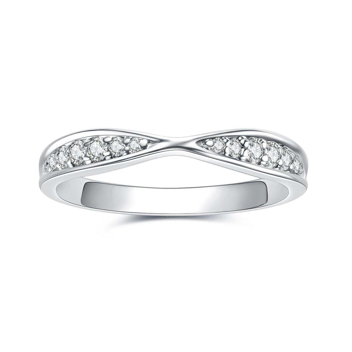 Meia Aliança Infinity Moissanite - Yuna Joias