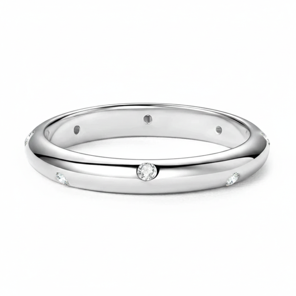 Anel em prata .925 e moissanite.