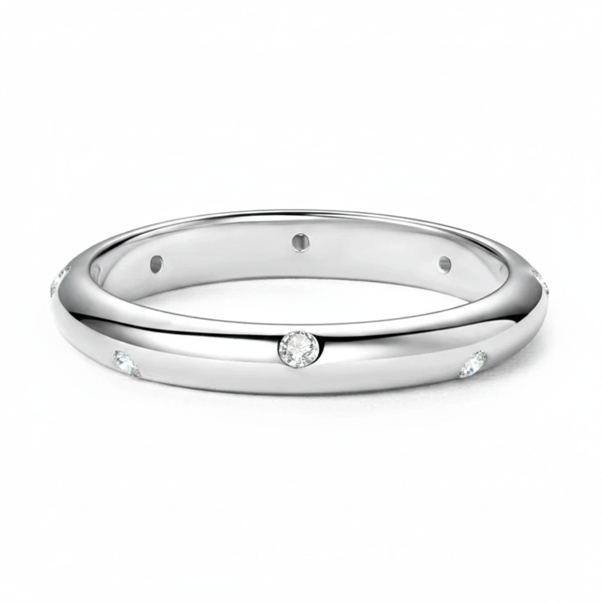 Anel em prata .925 e moissanite.