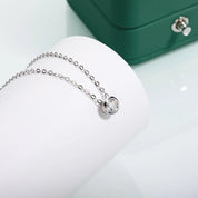 Colar de Prata 925 com Ouro 18k e Moissanite - Yuna Joias