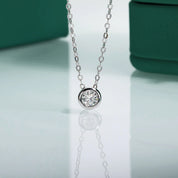 Colar de Prata 925 com Ouro 18k e Moissanite - Yuna Joias