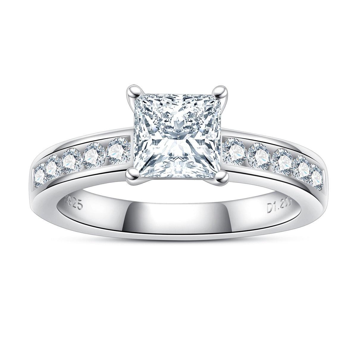 Anel Promise Princess Moissanite - Yuna Joias