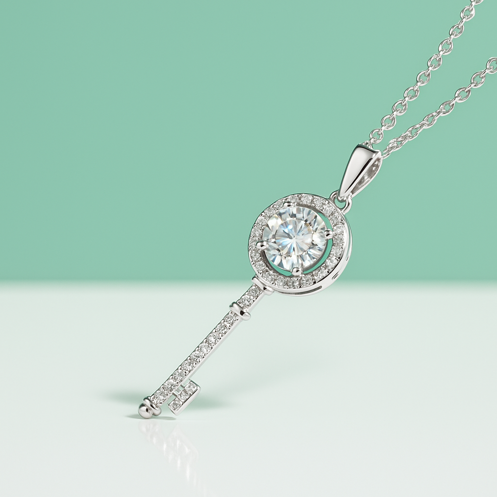 Anel Solitário de Moissanite 1.0ct em Prata 925 com Banho de Ouro – Yuna Joias