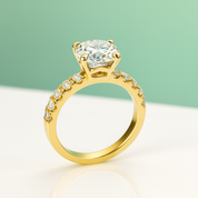 Anel de Noivado com Moissanite 4,3 CT - Yuna Joias