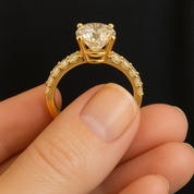 Anel de Noivado com Moissanite 4,3 CT - Yuna Joias