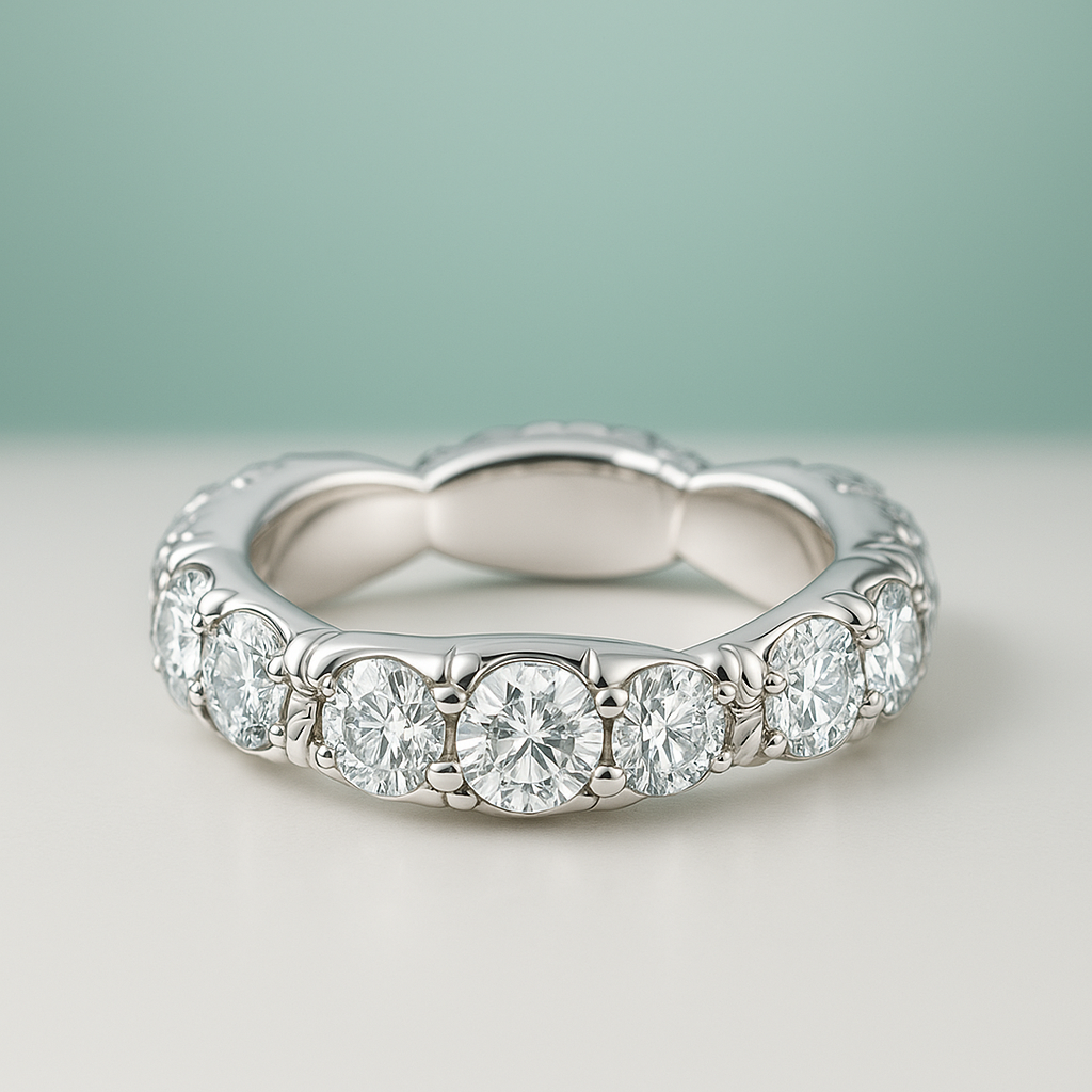 Aliança em Prata 925 Moissanite - Yuna Joias