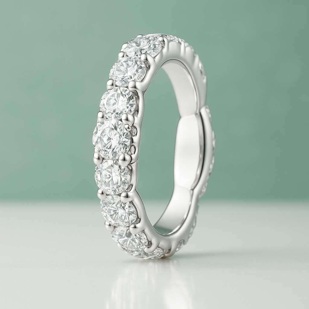 Aliança em Prata 925 Moissanite - Yuna Joias