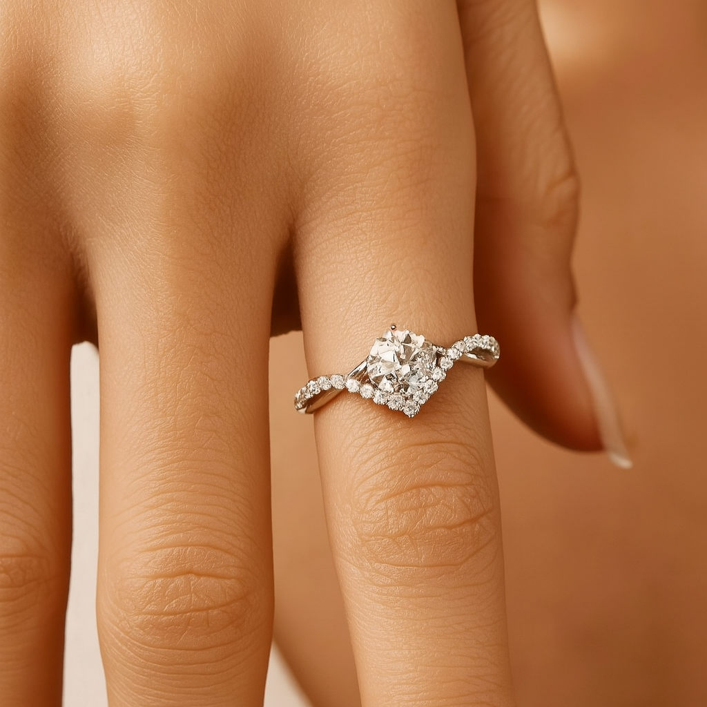 Anel Moissanite - Prata 925 Esterlina