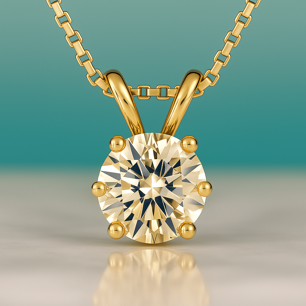 Colar Ponto de Luz em Prata 925 com Ouro 18k - Yuna Joias