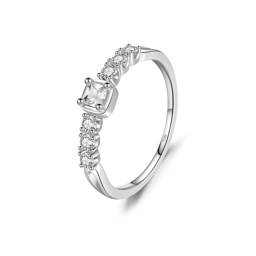 Anel Solitário Feminino com Zircônia Amarela - Joia Delicada em Prata 925 Estilo Candy - Yuna Joias