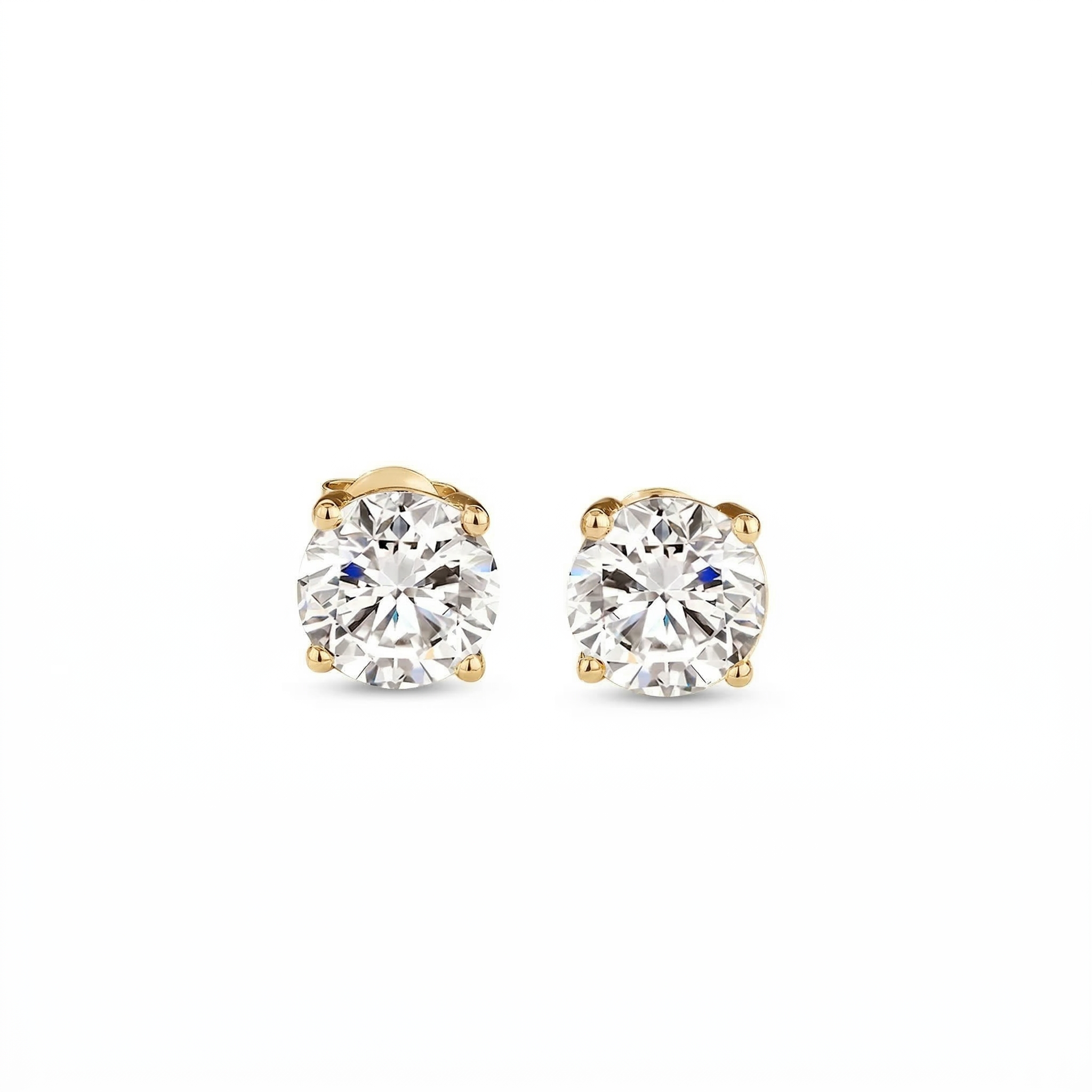 Brinco  em prata .925 e 0.3, 0.5, 1.0, 2.0 CT Moissanite.