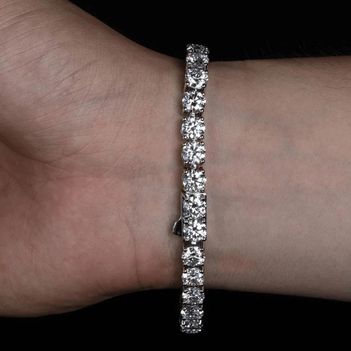 Pulseira Riviera 6.5mm Moissanite - Yuna Joias