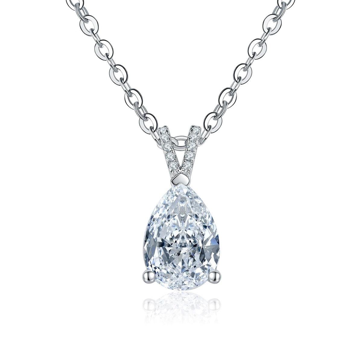 Colar Pear Moissanite - Yuna Joias