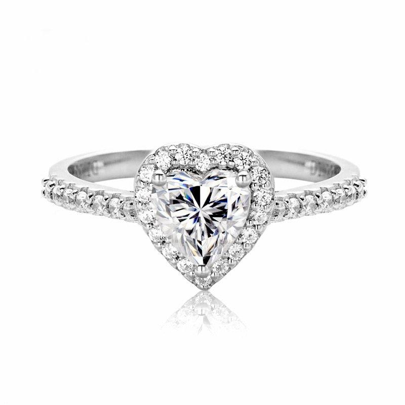 Anel Heart Moissanite - Yuna Joias