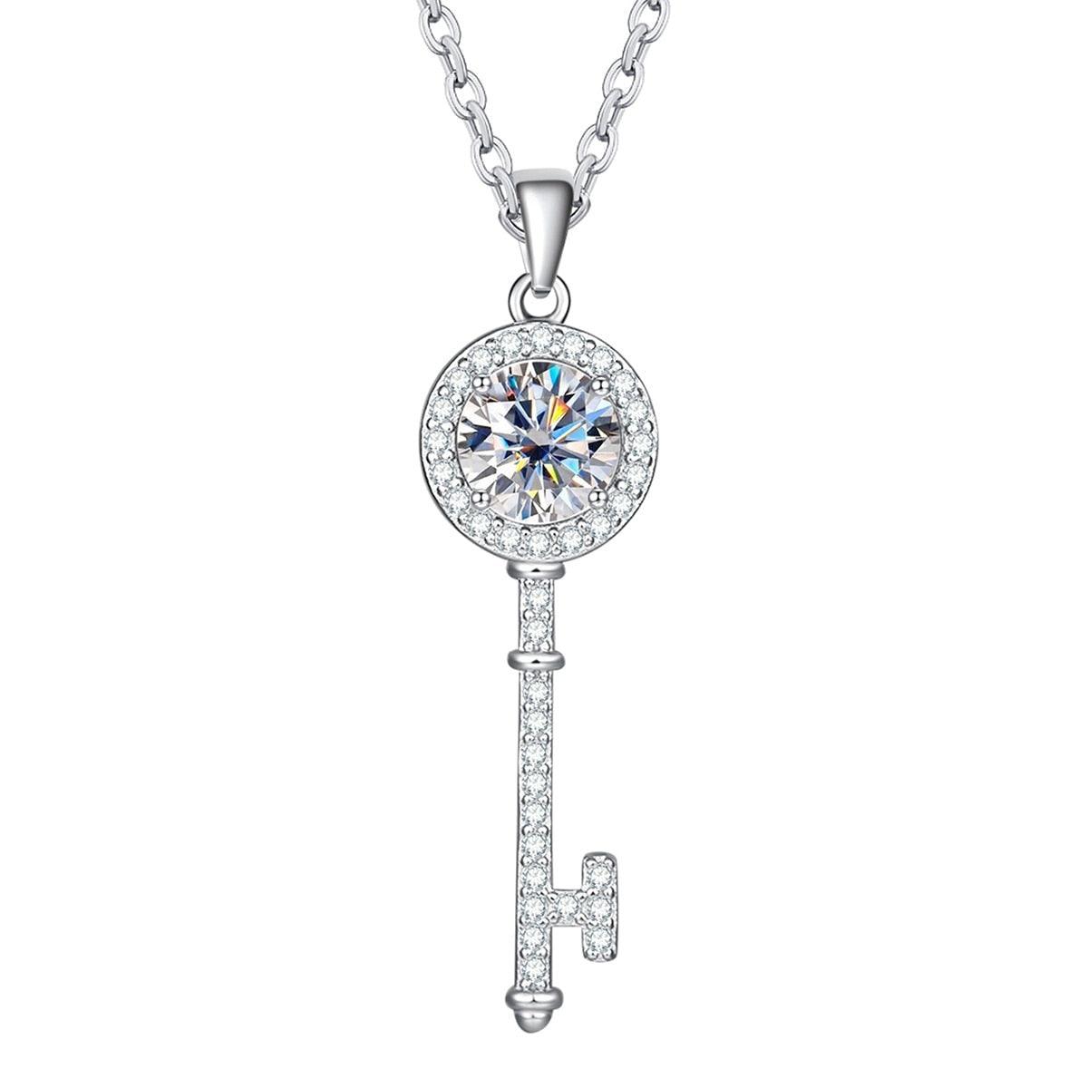 Colar Key Moissanite - Yuna Joias