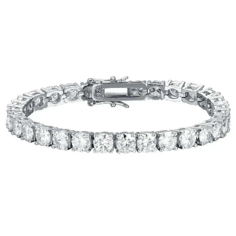 Pulseira Riviera em prata .925 e. 2.0MM Moissanite