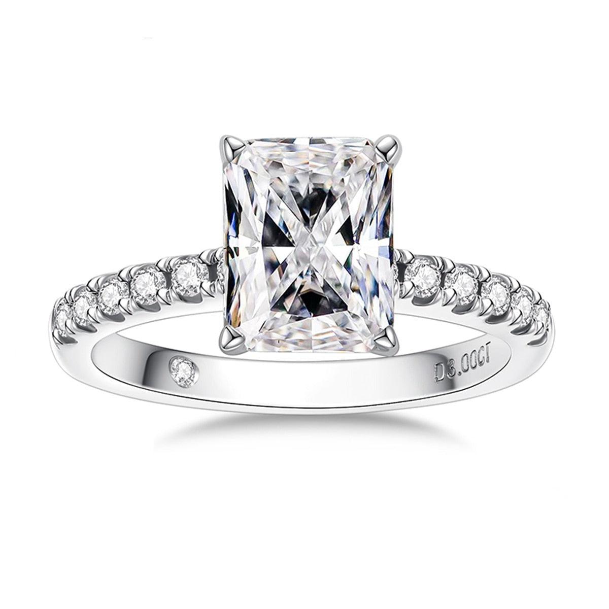 Anel Promise Radiante Moissanite - Yuna Joias