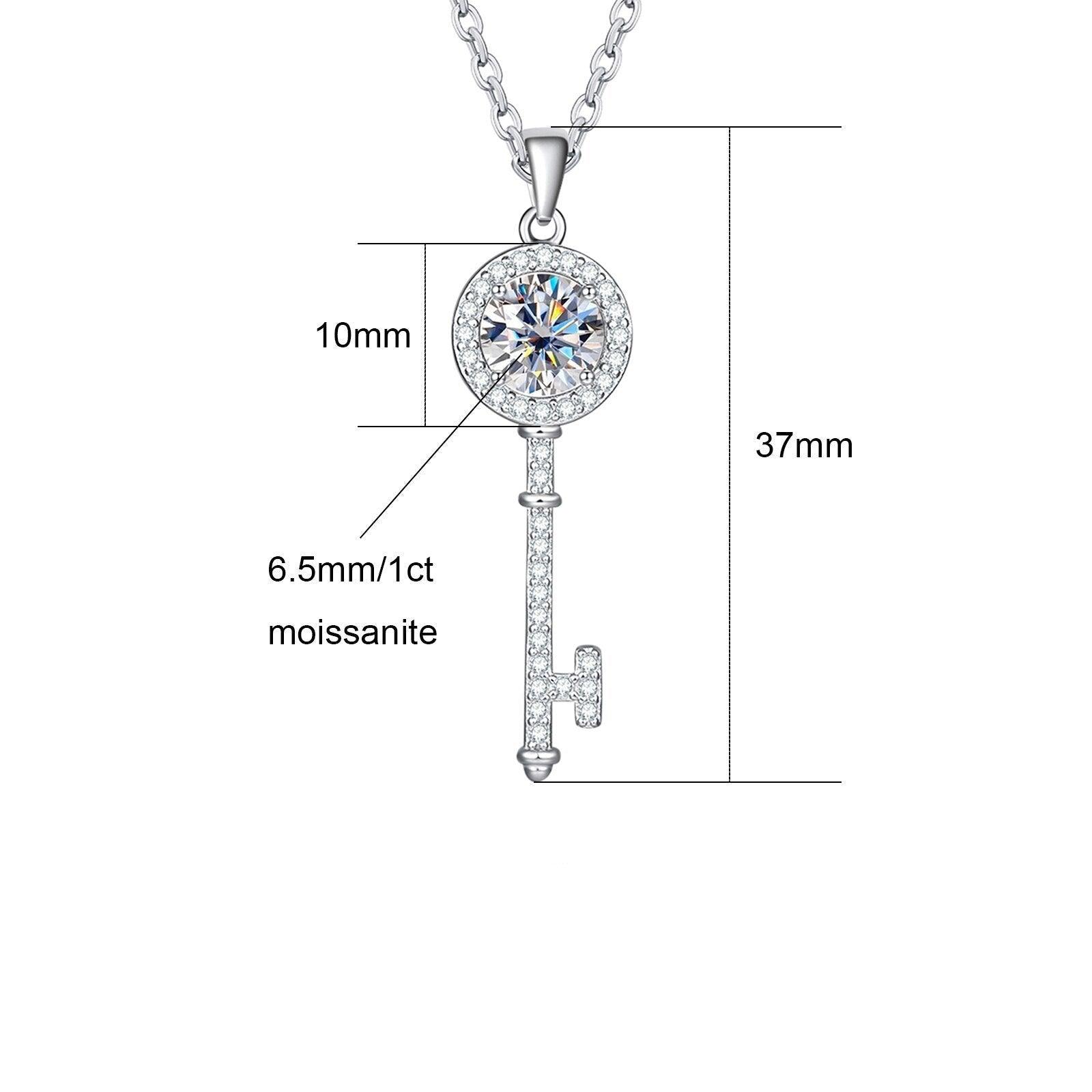 Colar Key Moissanite - Yuna Joias