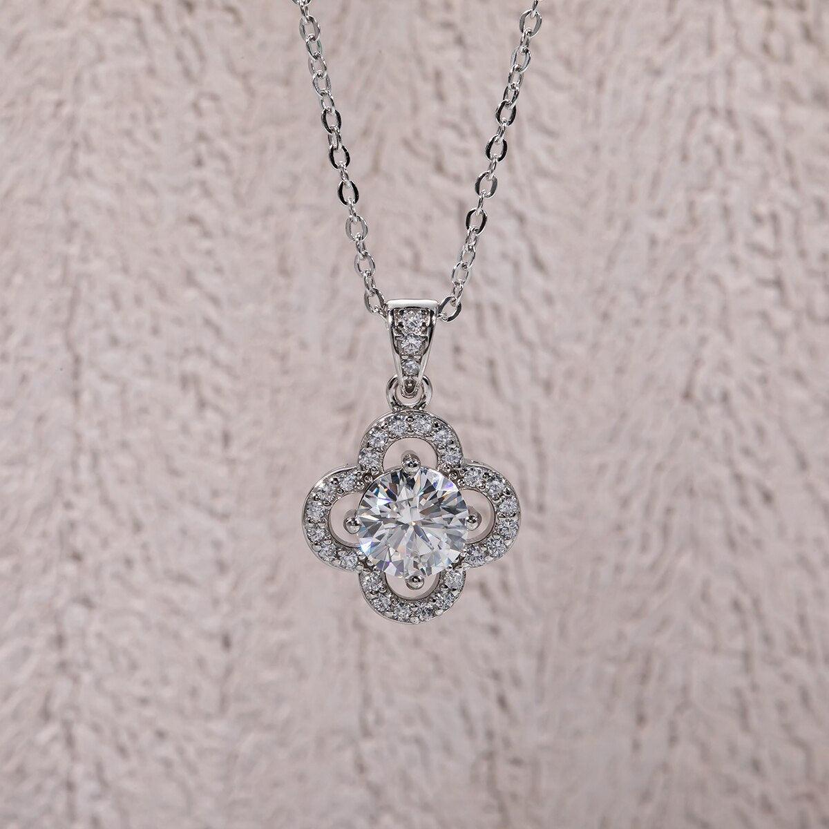 Colar Flower Moissanite - Yuna Joias