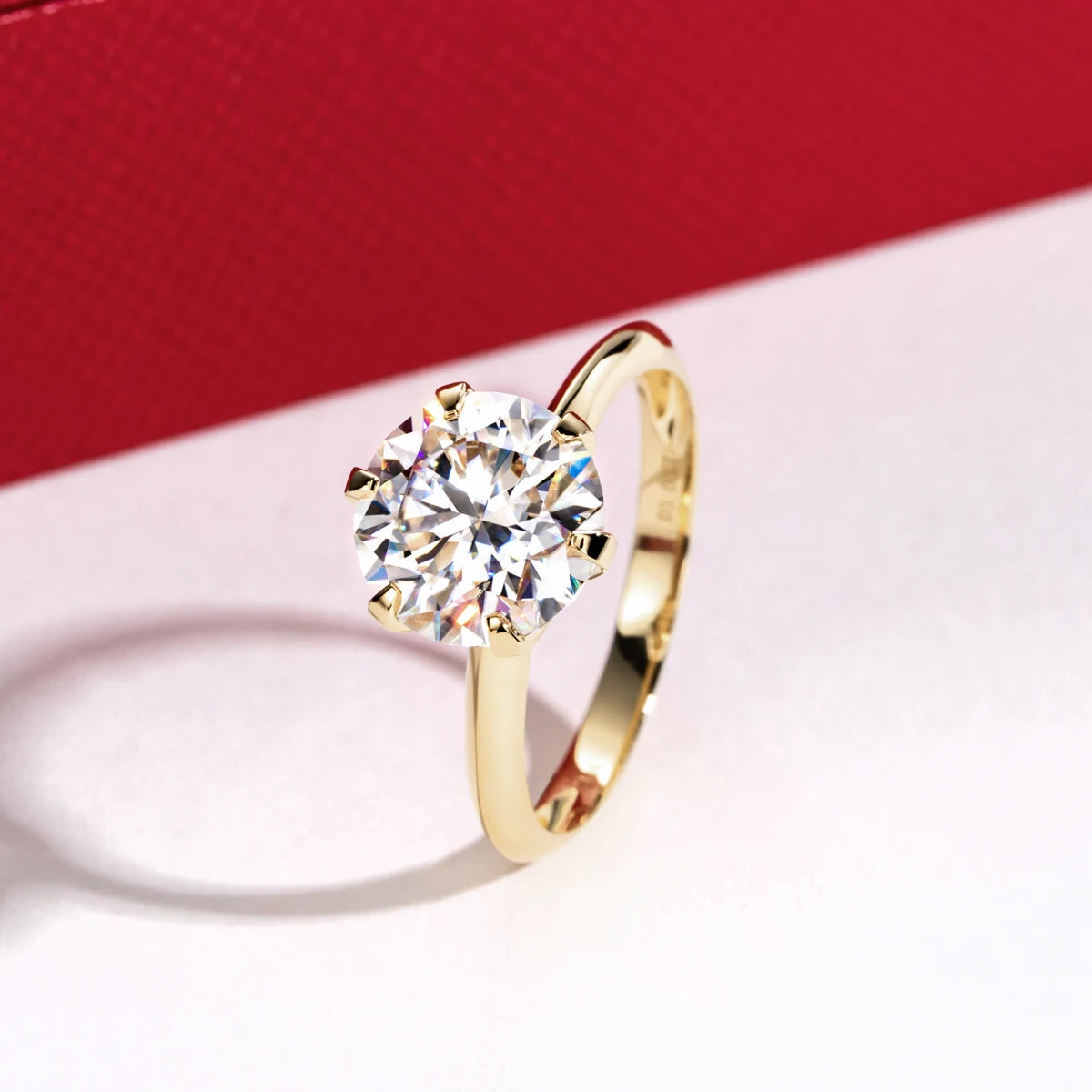 Aliança de Noivado Ouro Branco 14K com Moissanite de 3 Quilates – Certificado GRA | Yuna Joias