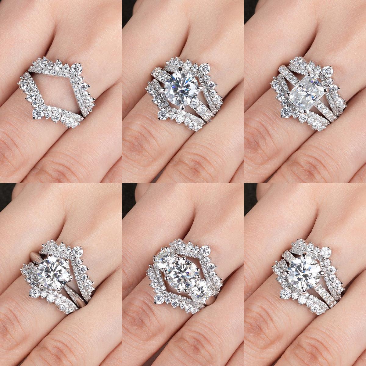 Meia Aliança Imperial Moissanite - Yuna Joias