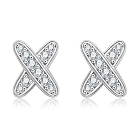 Brinco Cross Moissanite - Yuna Joias