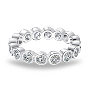 Anel de Noivado em Moissanite com Prata 925 e Banho de Ouro Branco - Yuna Joias - Yuna Joias