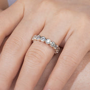 Anel de Noivado em Moissanite com Prata 925 e Banho de Ouro Branco - Yuna Joias - Yuna Joias