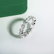 Anel de Noivado em Moissanite com Prata 925 e Banho de Ouro Branco - Yuna Joias - Yuna Joias