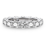 Aliança de Amor Eterno com Moissanite em Lapidação Coração - Prata 925 com Ouro Branco - Yuna Joias - Yuna Joias