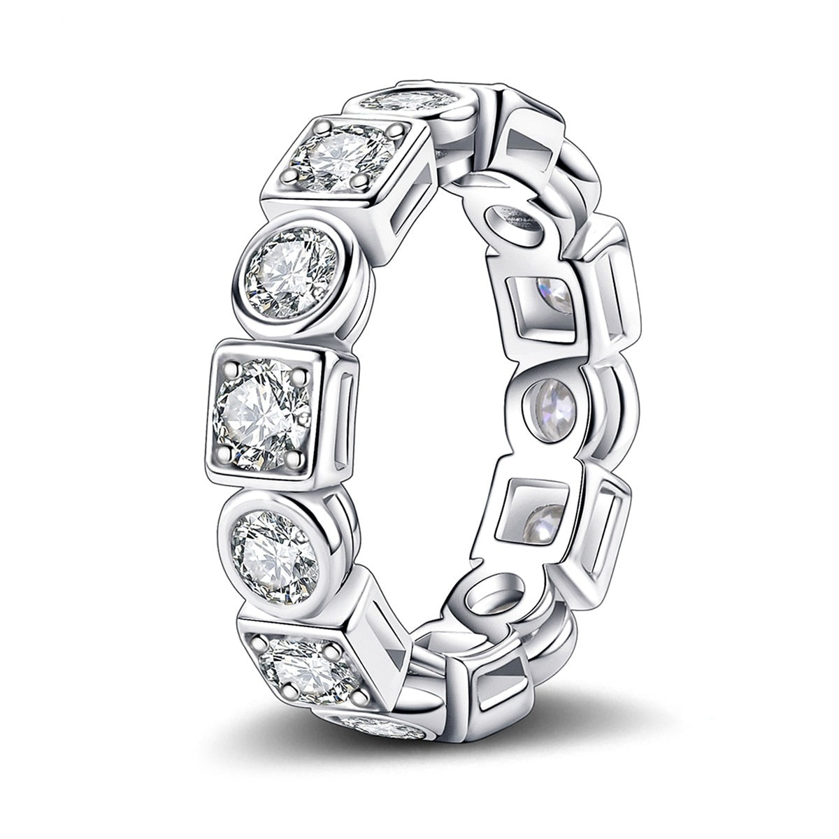 Aliança Moissanite Prata 925 com Banho de Ouro 18k - Yuna Joias - Yuna Joias