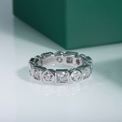 Aliança Moissanite Prata 925 com Banho de Ouro 18k - Yuna Joias - Yuna Joias