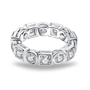 Aliança Moissanite Prata 925 com Banho de Ouro 18k - Yuna Joias - Yuna Joias
