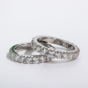 Anel com Moissanite Brilhante em Prata 925 Banhado a Ouro Branco 18k - Yuna Joias - Yuna Joias