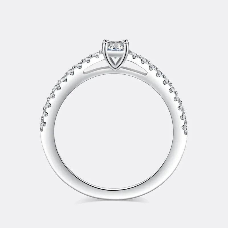 Anel de Noivado Moissanite 0.3ct em Prata 925 - Yuna Joias