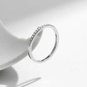 Anel Eternity Moissanite Elegância em Prata 925 - Yuna Joias - Yuna Joias