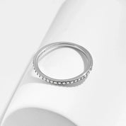 Anel Eternity Moissanite Elegância em Prata 925 - Yuna Joias - Yuna Joias