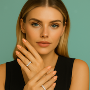 Anel Eterno Moissanite com Elegância Atemporal em Prata 925 - Yuna Joias - Yuna Joias