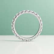 Anel Eterno Moissanite com Elegância Atemporal em Prata 925 - Yuna Joias - Yuna Joias