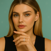 Anel Eterno Moissanite com Elegância Atemporal em Prata 925 - Yuna Joias - Yuna Joias