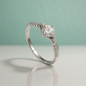 Anel Moissanite - Prata 925 Esterlina - Yuna Joias