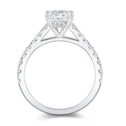 Anel Solitário com Moissanite Radiante em Prata 925 Banhada a Ouro 18k – Yuna Joias - Yuna Joias