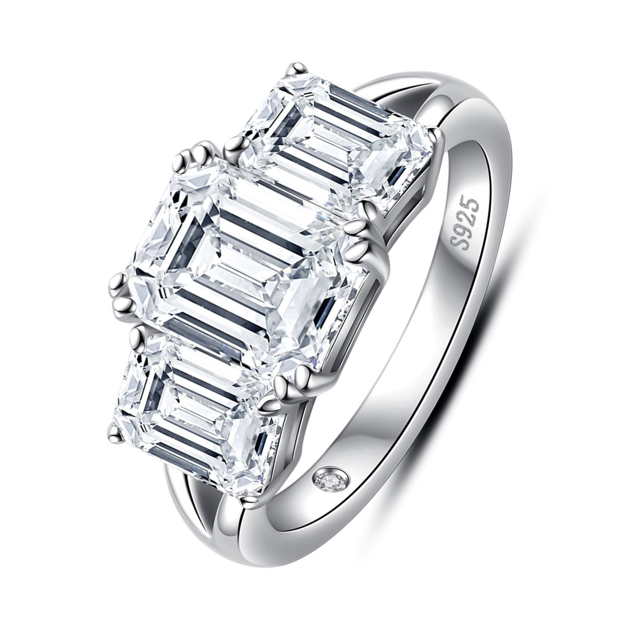Anel com Moissanite de 5 Quilates – Prata 925 com Ouro 18k - Yuna Joias - Yuna Joias