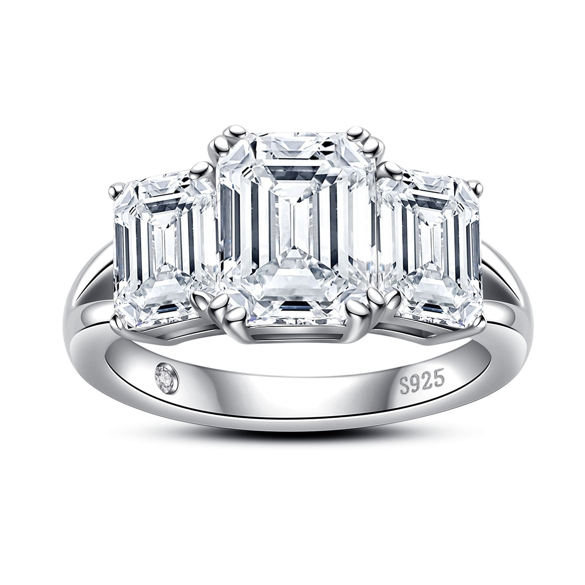 Anel com Moissanite de 5 Quilates – Prata 925 com Ouro 18k - Yuna Joias - Yuna Joias