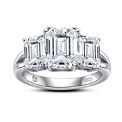 Anel com Moissanite de 5 Quilates – Prata 925 com Ouro 18k - Yuna Joias - Yuna Joias